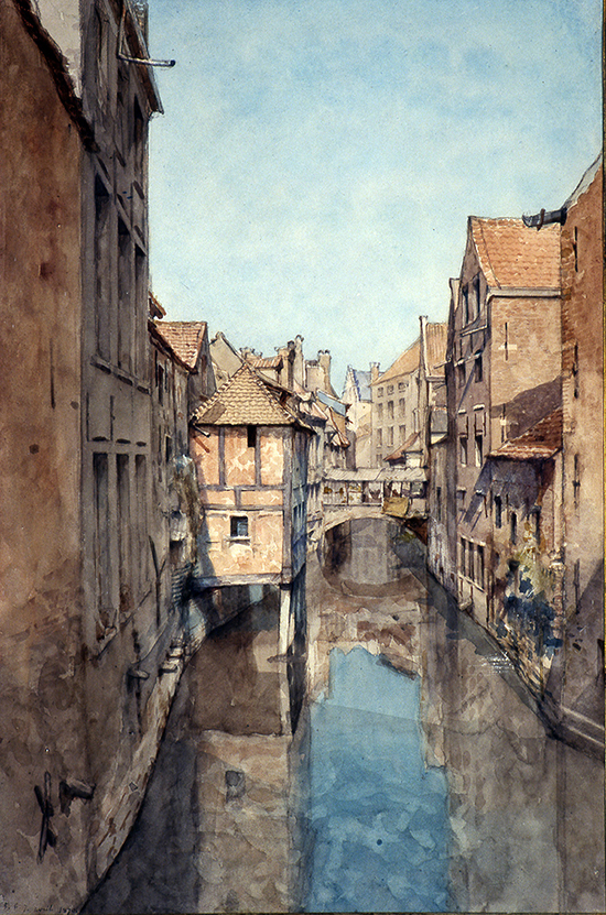 J-B. Van Moer, La Senne, rue des Teinturiers, 1870 © Musée de la Ville de Bruxelles