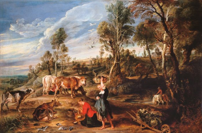 P.P. Rubens, De boerderij van Laeken, circa 1617-1618 © Collection of Her Majesty the Queen