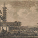 S. Le Febre, Vue de l’orangerie et de la tour chinoise dans le parc du château de Schoonenberg, 1803 © Musée de la Ville de Bruxelles