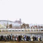 Inhuldiging van de spoorweg Mechelen-Brussel, Groendreef, 1835 © Museum van de Stad Brussel