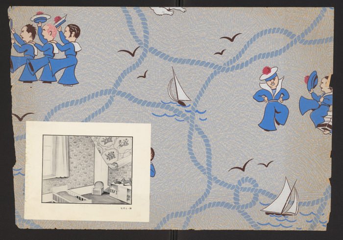 Papier peint UPL pour chambre d’enfants, 20e siècle © Archives de la Ville de Bruxelles