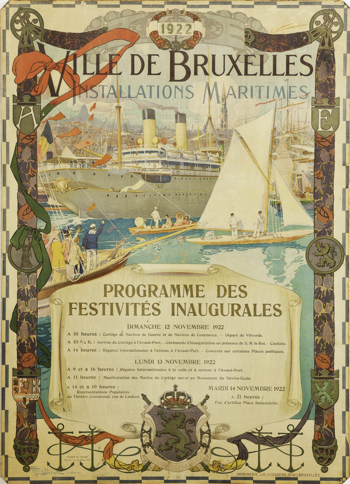 Affiche voor de inhuldiging van de nieuwe haveninstallaties, 1922 © Privé-verzameling