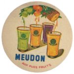 Carte à jouer figurant l’assortiment des limonades Meudon © Collection privée
