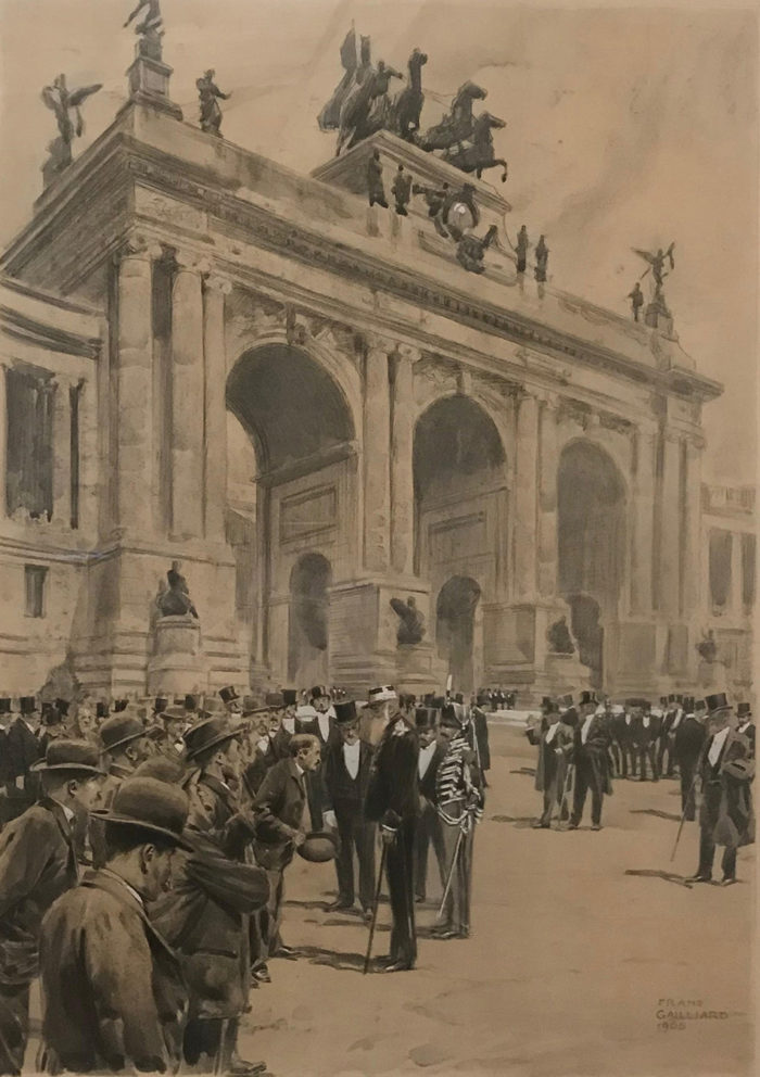 F. Gaillard, Inauguration de l'Arc de Triomphe du parc du Cinquantenaire, 1905© Musée de la Ville de Bruxelles